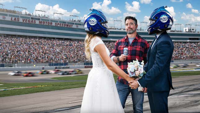 Image for article titled Speedy NASCAR Pit Stop Wedding Is Pure Las Vegas