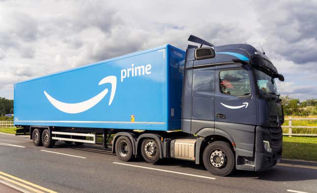 Amazon Prime delivery truck