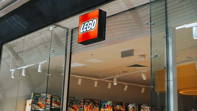 Lego Store located in a mall in Moscow.