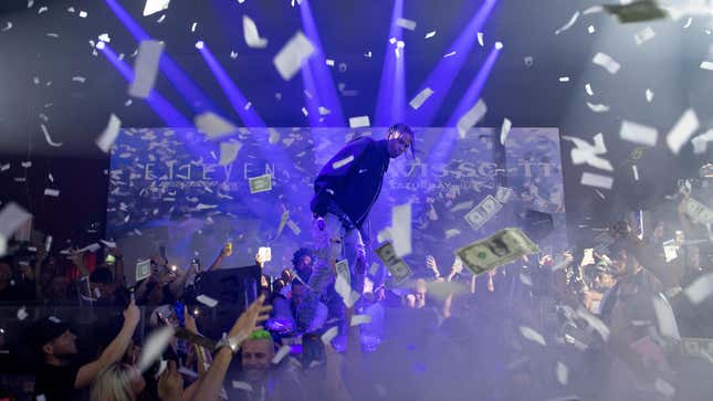 Travis Scott performs at E11EVEN on July 25, 2021 in Miami, Florida.