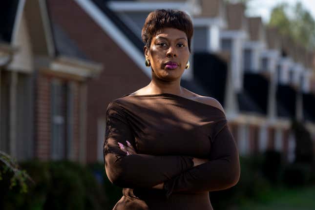 Anna Branch poses for a portrait Friday, March 29, 2024, in Chattanooga, Tenn. Branch has been paying to access her wages before payday, using apps like EarnIn, Empower, and Dave. Consumer advocates and lawmakers say the cash advances, which call themselves &quot;Earned Wage Access,&quot; have costs comparable to payday loans. (AP Photo/George Walker IV)