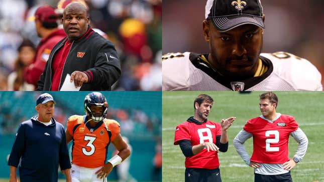 Image for article titled Eric Bieniemy passed by again; Zach Wilson's Aaron Rodgers delusion; Patrick Mahomes' dad-bod saga
