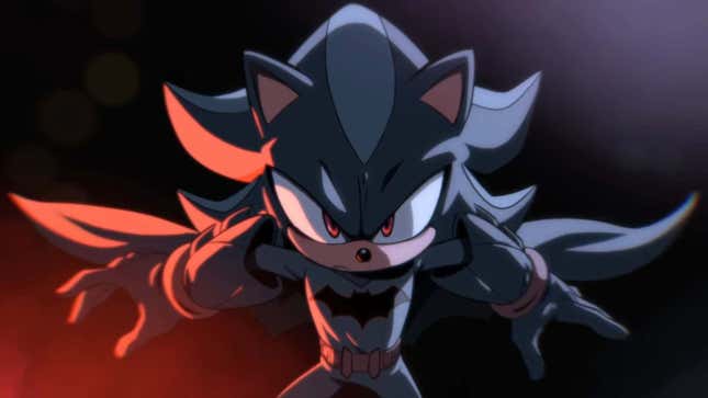 Shadow dressed as Batman.