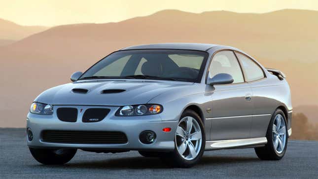 A photo of a silver Pontiac GTO