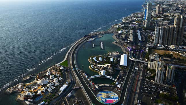 A photo of the Jeddah circuit in Saudi Arabia. 