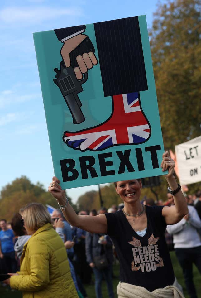 Image for article titled Photos: Today’s Brexit protest could be one of the largest protests in UK history
