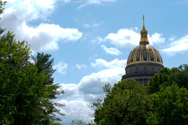 FILE - The West Virginia Capitol is seen, May 4, 2023, in Charleston, W.Va. West Virginia&#39;s Republican-controlled state House of Delegates voted Thursday, March 7, 2024, to ban smoking in cars when children are present. (AP Photo/Jeff Dean, File)