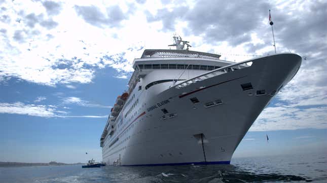 Carnival Elation near Cabo San Lucas, Baja California, Mexico. Picture taken on Cabo Tender 4.