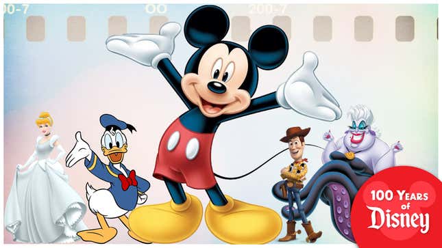 From left: Cinderella, Donald Duck, Mickey Mouse, Woody, And Ursula