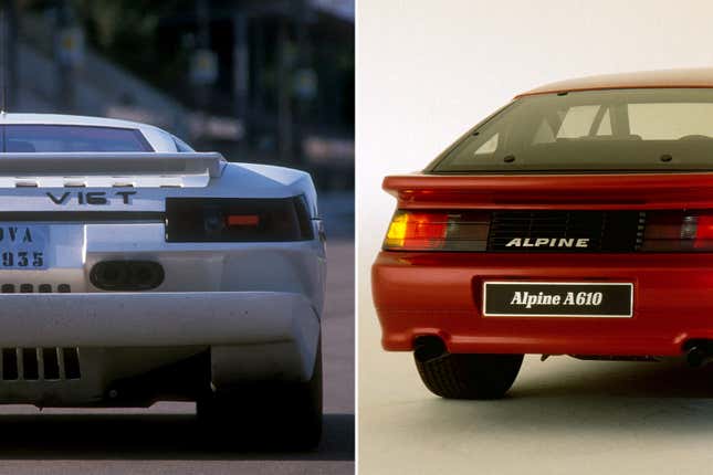 Cizeta-Moroder V16T (left) and Alpine A610