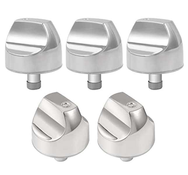 Image for article titled 5 Pack WB03T10329 WB03X32194 Cooktop Burner Knobs Compatible for GE Stove Range Knob Replace WB03T10329 WB03X25889 4920893 AP5985157 Cooktop Gas Knobs, Now 71.75% Off