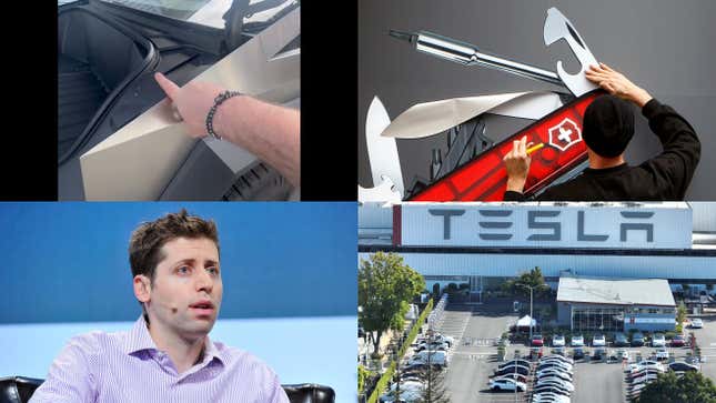 Image for article titled Cybertrucks Come With Special Tricks: Breaking Fingers and Slicing Legs