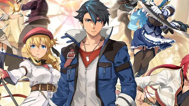 Los personajes de Trails se preparan para la batalla. 