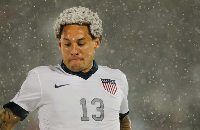 Jermaine Jones’s snow-fro.