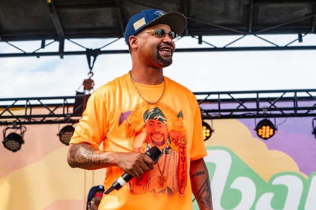 Juvenile performs during Bayou Boogaloo in New Orleans, Louisiana on May 21, 2023.