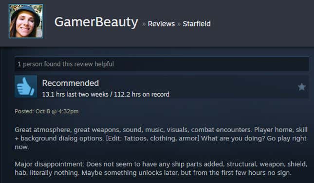 Image for article titled Starfield: Shattered Space, As Told By Steam Reviews