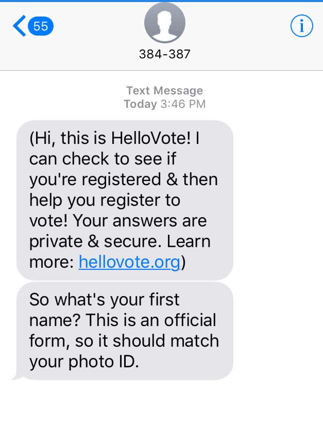 Image for article titled Political bots are proving exceptionally effective at registering people to vote, especially for Democrats