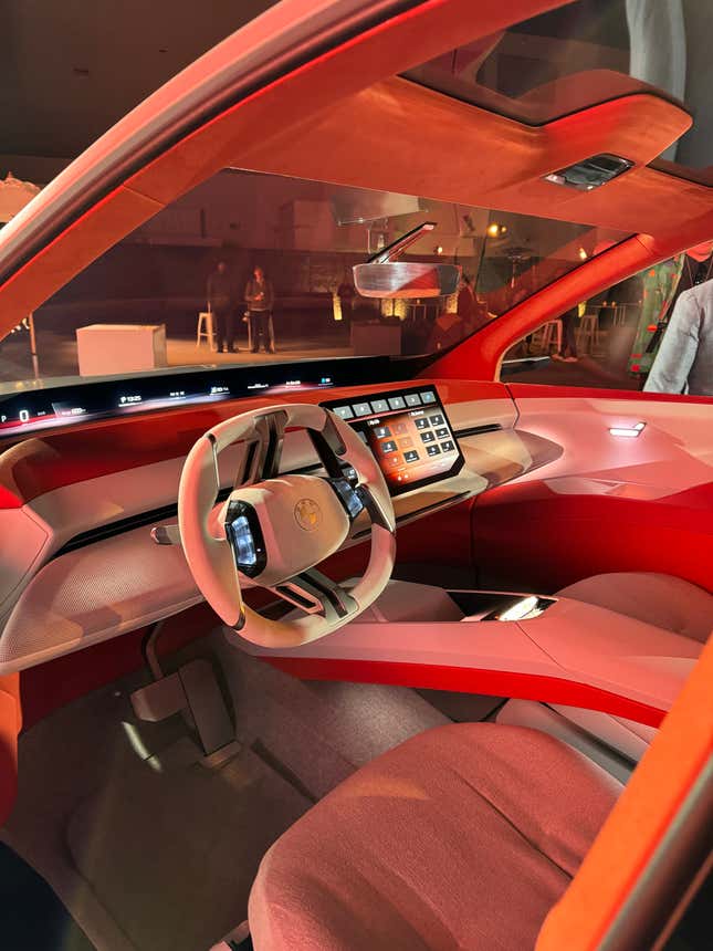 Interior of the BMW Vision Neue Klasse X concept