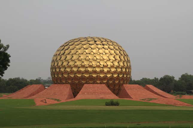 Auroville, in Tamil Nadu.