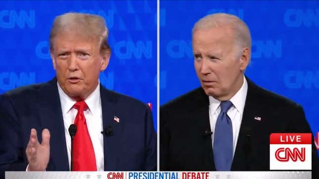 Image for article titled Trump Media Stock Price Surges Following Disastrous Biden Debate
