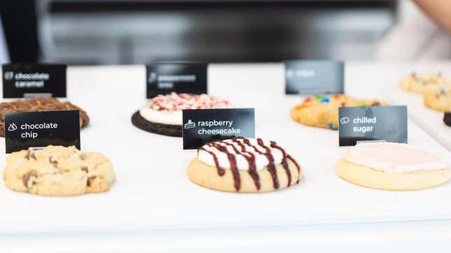 cookies on tray