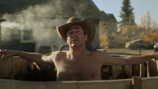 Jon Hamm (and his pierced nipples) in Fargo