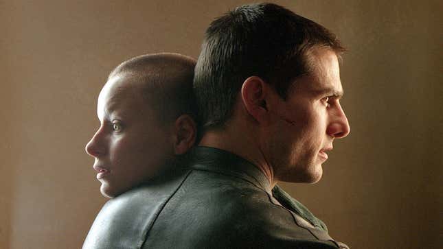 (from left) Samantha Morton as Agatha and Tom Cruise as John Anderton in Minority Report.