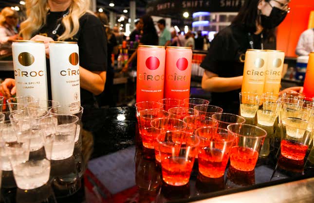 LAS VEGAS, NEVADA - MARCH 22: Ciroc beverages on display during the 2022 Bar &amp; Restaurant Expo and World Tea Conference + Expo at the Las Vegas Convention Center on March 22, 2022 in Las Vegas, Nevada. 