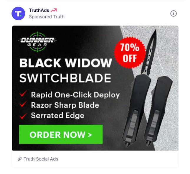An ad for a switchblade.