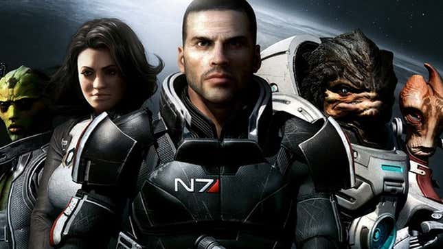 An image shows characters from Mass Effect 2.