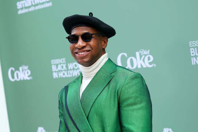 Jonathan Majors attends the 2025 ESSENCE Black Women In Hollywood Awards at Fairmont Century Plaza on February 27, 2025 in Los Angeles, California.