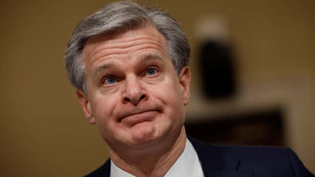 Federal Bureau of Investigation Director Christopher Wray prepares to testify before the House Homeland Security Committee