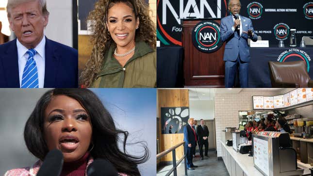 Image for article titled Trump Compares Himself to Jesus, Al Sharpton Shocked Everyone With Surprised Celeb Guests, Donald Trump&#39;s Cringey Chick-fil-A Photo and More Political News