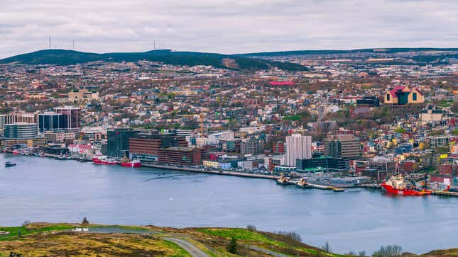 A photo of St John's in Newfoundland. 