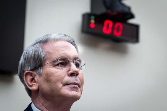 Image for article titled Scott Bessent says U.S.-China trade negotiations are 'stalled'