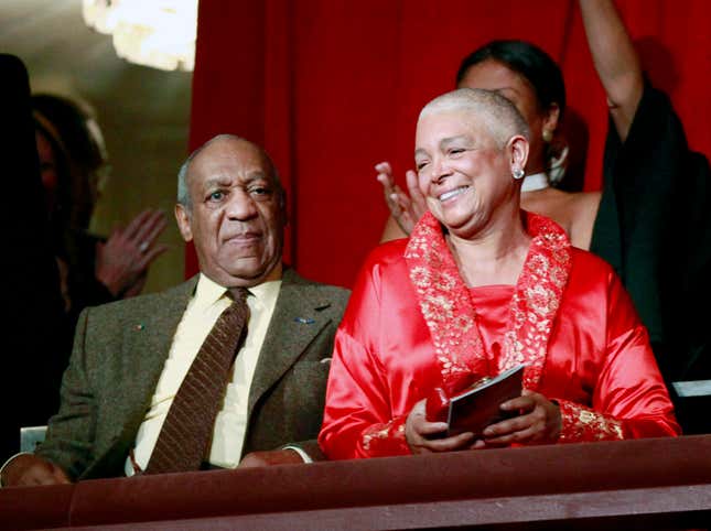 Oct. 26, 2009 file photo, comedian Bill Cosby, left, and his wife Camille appear at the John F. Kennedy Center for Performing Arts before he received the Mark Twain Prize for American Humor in Washington.