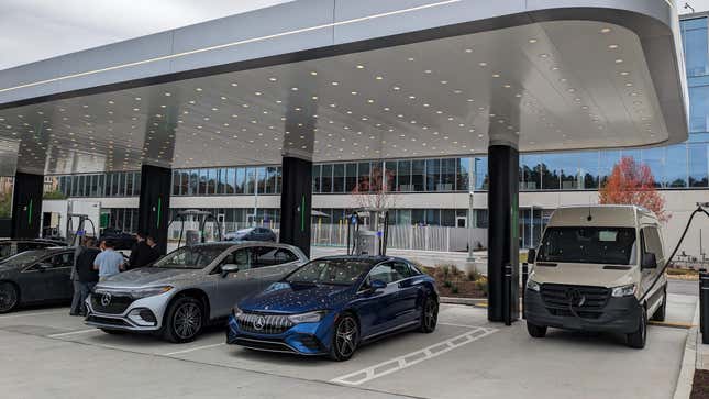 Mercedes-Benz charging hub in Sandy Springs, Georgia
