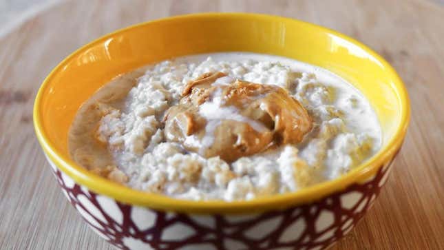 Oatmeal with peanut butter