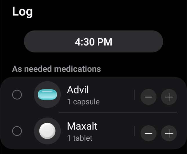 A photo of Samsung Health app 