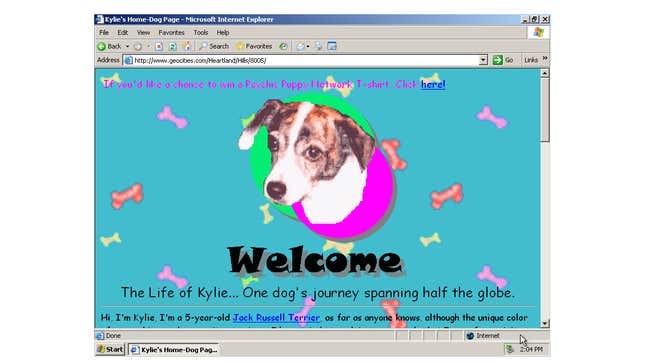 A photo of Geocities