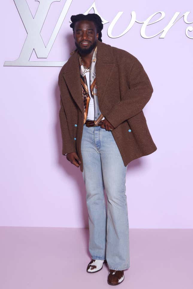 Image for article titled Fly Black Celeb Looks at the Louis Vuitton Show at Paris Fashion Week