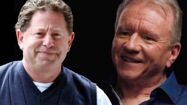 Bobby Kotick and Jim Ryan's rich man faces.