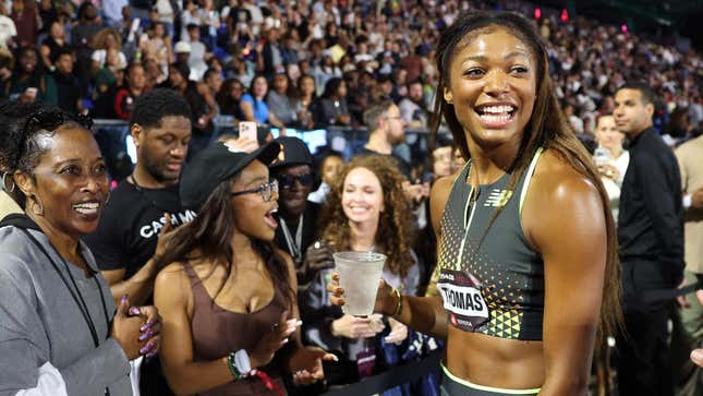 Image for article titled WATCH: Olympic Star Gabby Thomas Opens Up About This &#39;Aggressive&#39; Treatment From Men at Airports