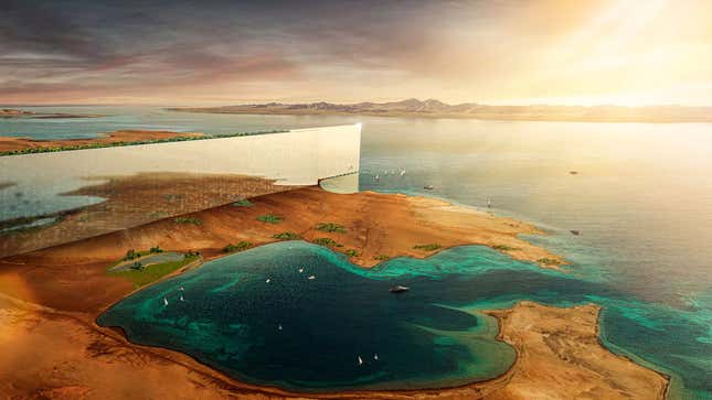 A Neom concept render of the linear city