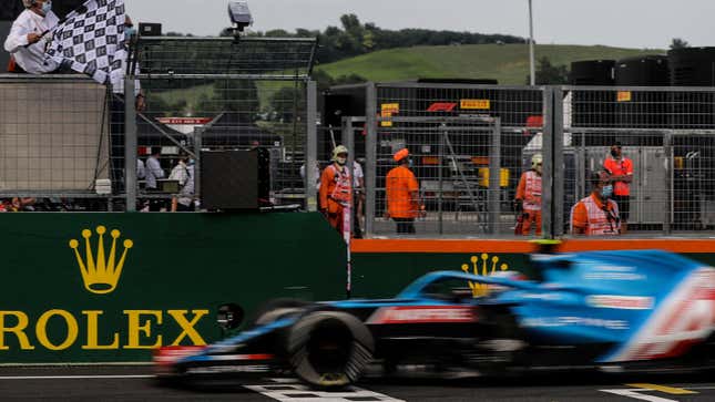 Image for article titled Esteban Ocon Wins First-Ever Formula One Race At Chaotic Hungarian Grand Prix