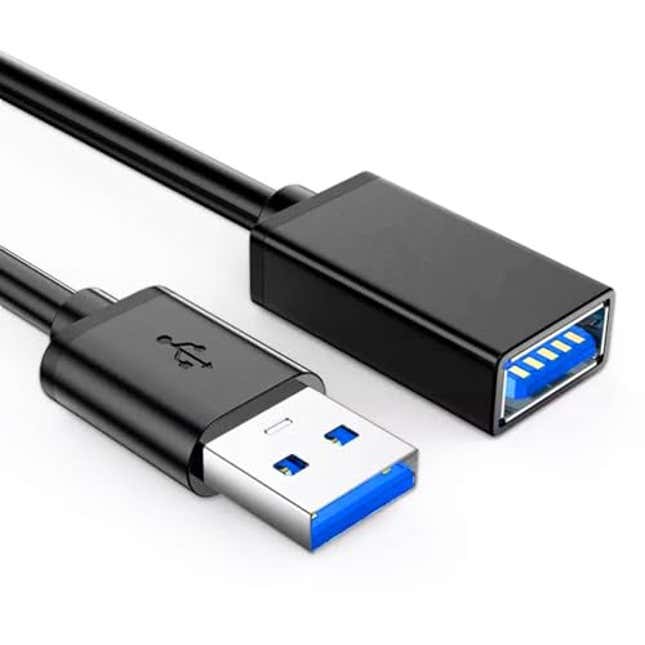 Image for article titled ALINNA Black USB 3.0 Extension Cable Type A Male to Female Extension Cord for Tablet USB Keyboard Mouse Flash Drive Hard Drive Printer 1.64FT, Now 95.02% Off