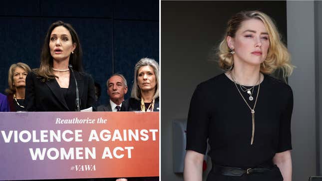 Image for article titled Angelina Jolie Is Already Getting the Amber Heard Treatment After Accusing Brad Pitt of Abuse