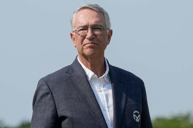 FILE - Mexican businessman Ricardo Salinas Pliego, founder and chairman of Grupo Salinas, attends the award ceremony of the Mexico Open golf tournament in Puerto Vallarta, Mexico, Sunday, April 30, 2023. The company run by the Mexican TV, retail and banking magnate said Tuesday, Nov. 14, 2023, that it had failed to reach an agreement with bondholders in the United States who are owed tens of millions of dollars in past-due payments. (AP Photo/Moises Castillo, File)