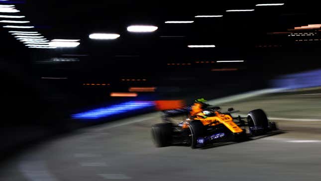 Lando Norris during the 2019 Singapore Grand Prix.