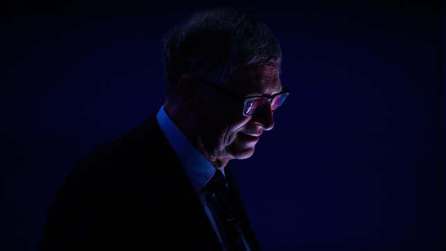 Bill Gates attends the Global Investment Summit at the Science Museum on October 19, 2021 in London, England.